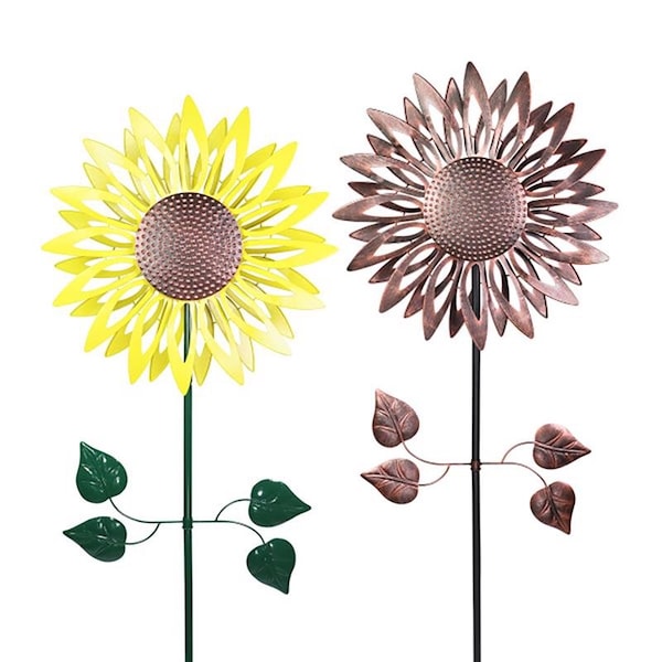 Exhart Exhart Assorted Metal 84 in. H Kinetic Sunflower Outdoor Garden Stake 50475-A - main